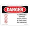 Signmission OSHA, Flammable Vapors Keep Fire Away No Smoking, 24in X 18in Rigid Plastic, 18" W, 24" L, Landscape OS-DS-P-1824-L-1257 - alternate 1